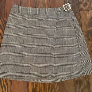brandy melville plaid wrap skirt